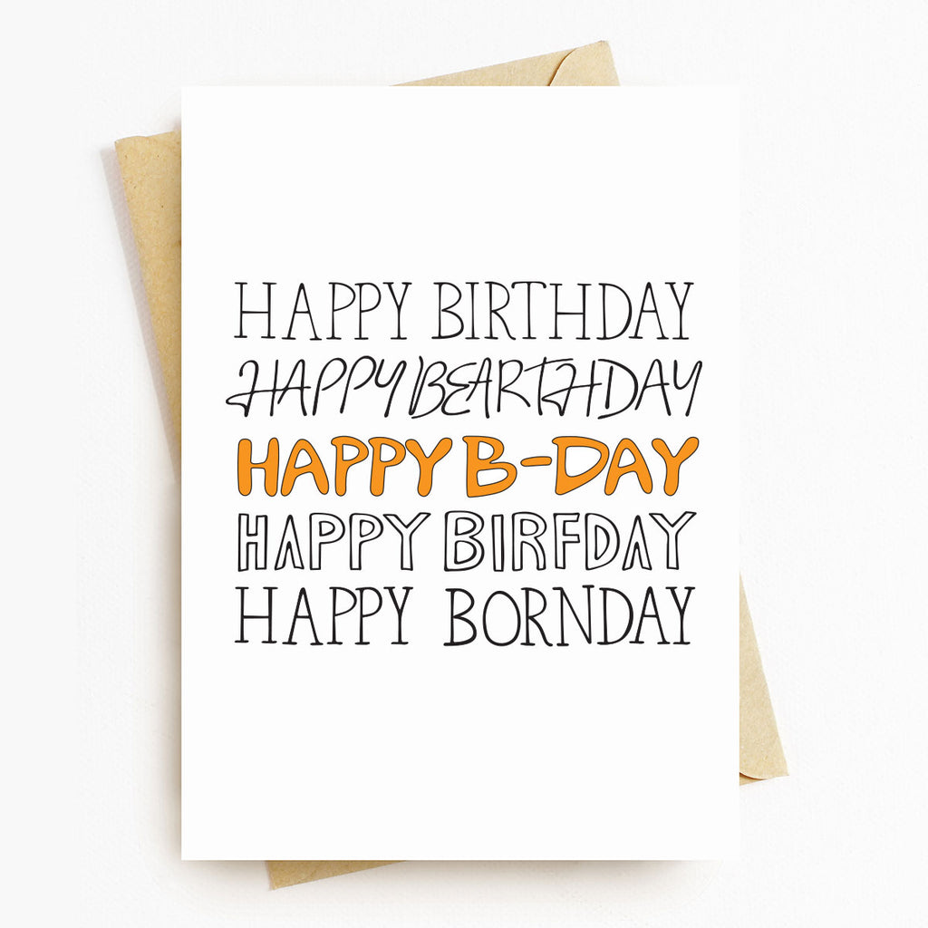 Happy Birfday Greeting Card
