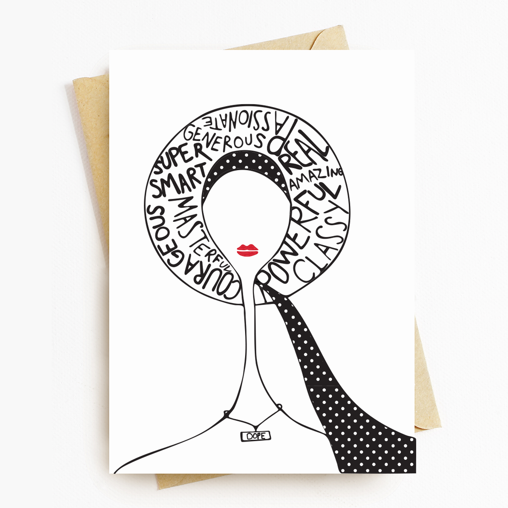 Dope Lady Motivational Greeting Card