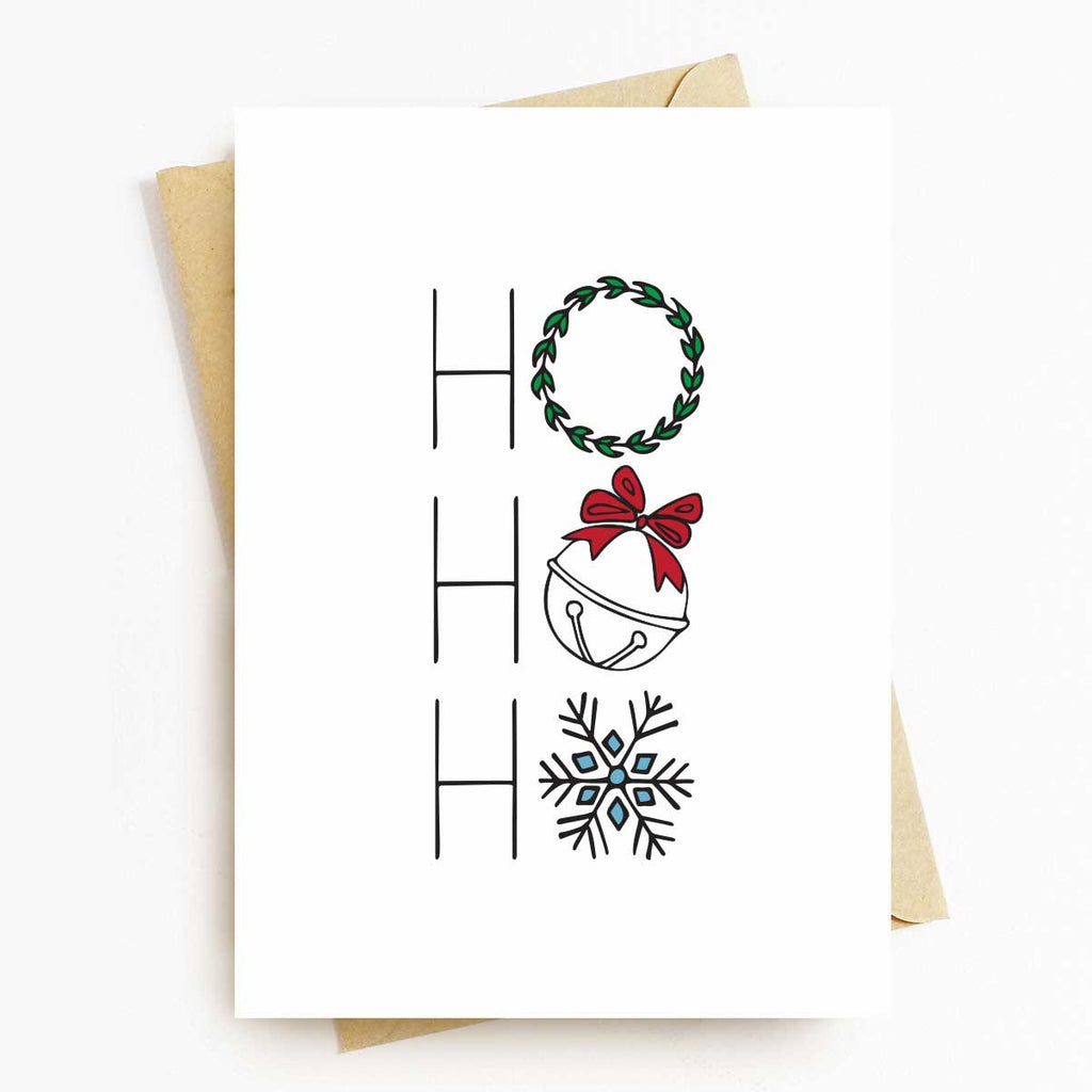 Ho Ho Ho Holiday Greeting Card